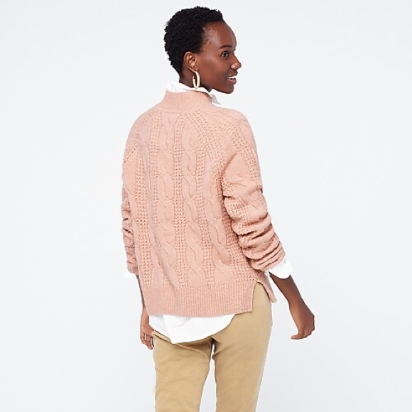 J. Crew | Mock Neck Pink Sweater - Picture 2 of 7